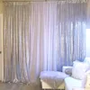 Curtain 2st 2x8ft tyg sequin Bakgrundsgardin PO BOOTH Backdrop Wedding Forchristmasparty Decor Pography Bakgrund 230619