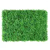 Fiori decorativi Piante verdi artificiali Erba Tappeto erboso Finto bosso per interni Prati da parete Sfondo in plastica Giardino finto