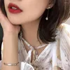 Dangle Oorbellen Korea Vrouwen Parel Zirkoon Mode Eenvoudige Hanger Kraakbeen Drop Earring Sieraden Aretes De Mujer Modernos 2023