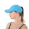 Cycling Caps Ponytail Baseball Cap For Women Quick Dry Mesh Summer Hats Sport Running Golf Pure Color High Hat