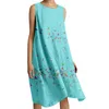 Casual Dresses Women'S Stretch Cotton And Linen Comfortable Beach Dress Flame Evening For Women Maxi