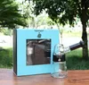 Bong Hookah Acessórios para fumar filtro de cigarro de metal cachimbo de água de vidro com tubo de haste de alumínio de metal Shisha Hookah em caixa de presente