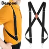 Andra modetillbehör 1pc Deepeel 25125cm Men's Suspender Elastic Wide Suspenders Justerbara 2 Clips Strap X Type Susces Dekorativ manlig Jockstrap 230619