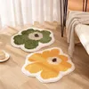 Tapetes Quarto Penteadeira Cadeira Antiderrapante Tapete de Porta Estilo INS Nórdico Tapete Forma Floral Tapetes para Decoração de Quarto Infantil