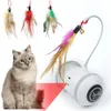 Smart Robotic Electronic Feather Teaser Kitten Toys for Pets Interactive Automatic Sensor Cat Toy Cat Chasing USB Rechargeable