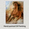 Contemporary Abstract Painting Running Horse Handmade Canvas Art for Sitting Room Decor