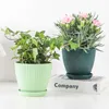 Planters Pots Home Garden Pots with Tray Planters Flower Plant Pots Multi Color Flower Seedling Nursery Pots with Tray for Outdoor Indoor FU R230620