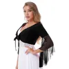 Stage Wear Womens Flared Sleeve Belly Dance Tops V Neck Lace-up Tulle Crop Top Dancewear Yoga Gymnastics Cardigan Performance Costume