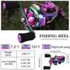 Baitcasting Reels Sougayilang Colorful Baitcasting Reel 7.2 1 Gear Ratio 121BB Max Drag 8kg Magnetic Brake System Fresh Saltwater Fishing ReeL 230619