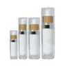 15 ml 30 ml nouvelle bouteille vide de pompe de lotion/émulsion acrylique vide avec pompe en bambou expédition rapide F957 Crsgx