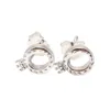 Nouvelles femmes couronne ronde boucle d'oreille femme mode offre spéciale Boutique marque cercle boucles d'oreilles or Rose argent blanc mariage bijoux cadeau