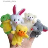 5pcs karikatür biyolojik hayvan parmak kukla plush oyuncakları çocuk bebek lehine bebekler l230518