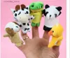 10pcs Śliczne kreskówkowe biologiczne palec zwierząt Puppet Plush Toys Child Baby Favor Dolls Boys Girls Finger Puppets L230518