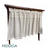 Curtain Half with Crochet Lace Short Curtains for Kitchen Window Cotton Linen Cafe Cabinet Cover Dustproof Rustic 230619