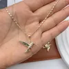 Chains 2023 Fashion Angle Wing Phoenix Eagle Bird Necklace Pendant For Women Gold Color Vintage Chain Lucky Chokers Female Jewelry