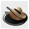 Chapeaux à large bord seau femmes chapeau de soleil grand avant-toit vagues casquette de plage dames visières coupe UV Panama pliable paille crème solaire Vintage 230620