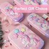 Blyertsfodral 3d Cartoon Eva Pencil Case Unicorn 2 Layer Kawaii Waterproof Pen Box For Girls Colored School Suplies Söta stationära väska gåvor 230620