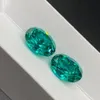 Löst diamanter ovala Brasilien paraiba turmalin stenfärg ädelsten grön jade pulver smält ädelsten etnisk ring ansikte 230619