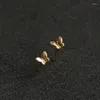 Orecchini a bottone gioielli in argento sterling 925 moda carino piccolo 5 mm x 4 mm oro farfalla regalo per ragazze bambini signora