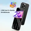 Original 4 Quatro Cartão SIM Celular Standby Simultaneamente Desbloqueado GSM 2G Mini Celular 2.4 "Display 1200mAh MP3 Rádio FM Lanterna Telefone Para Crianças