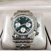 GF Factory Mens Watch Лучшее качество 44 -мм хронограф 44 серии черного циферблата AB0110121B1A1 Ошибные часы из нержавеющей стали ETA 7750 CAL.01 Движение Автоматические наручные часы мужчин