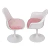 Outils atelier meubles de maison de poupée maison de poupée chaise de bureau ABS blanc rose pieds ronds chaise rotative décontractée pour 1 6 maison de poupée jouet de simulation 230619