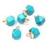 Pendant Necklaces Semi Precious Gemstone 5Pcs Round Faceted Necklace For Jewelry Making Diy Handmade Craft Supplies Drop Delivery Pen Dhnou