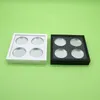 4 grids white Black ps eye shadow/blush/face cream plastic box with transparent flip cap fast shipping F1009 Jtwoo