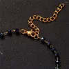 Charm-Armbänder MinaMaMa-Kreuz aus Edelstahl, handgefertigt, marineblau, Rosenkranz-Perlen-Armband für Frauen und Männer, katholischer Religionsschmuck