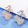 Brooches Cherry Women Metal Pins Rhinestone Ladies Clothing Accessories Fruit Brooch Pin Two Colors Jewelry Decorations