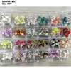 Dekorationer nagelkonstdekorationer 120240pcs Box Eloy Zircon Nail Art Charms Blandformade smycken Kristall Rhinestones Metalldekorationer Bulk NA