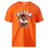 Herren-T-Shirts „Hello I Am Your Friend Teddybär“, bedruckt, kurzärmelig, für Herren, modische T-Shirts aus Baumwolle, weiche Oberteile, Basic, klassisch