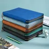 Anteckningar Zipper A5 Leather Business Notebook and Journal With Binder Notepad 6 Rings Agenda Planner Stationery Organizer 230620