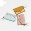 Card Holders Fashion Thin Leather Wallet Business Holder Short Purse ID Candy Color Bank Multi Slot Case