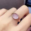 Cluster-Ringe Das Geschenk für Ihre Mutter Rosenquarz-Ring aus natürlichem und echtem 925er-Sterlingsilber