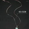 Pendant Necklaces Female Lover Heart Pendants Necklace Vintage Rose Gold Color Boho White Fire Opal For Women Valentine Wedding Jewelry
