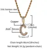 Pendant Necklaces THE BLING KING Iced Cubic Zircon Baguettecz Initial Letters Pendant Neckle Words Name With 4mm CZ Tennis Chain Jewelry J230620