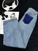 Jeans pour femmes Designer Summer New Pocket Letter Design Fashion Versatile Slim Waist for Women REKE