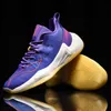 Basketball Training Shoes Young Men's Sports Shoes Casual Sneakers White Purple Blue