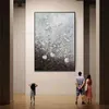 Custom Luxury Home Decor Large Mural Handmade Oil Painting Abstract Flowers Wall Art Canvas Hanging Poster Living Room Bedroom L230620