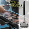 BBQ Tools Accessories Safe Grill Brush - Bristle Free BBQ Grill Brush - Rust Resistant Stainless Steel Barbecue Cleaner - Great Grilling Accessories 230620