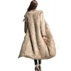 Femmes Fourrure Faux Femmes Manteau D'hiver Couleurs Solides Fluffy Fleece À Manches Longues Furry Casual Taille Asiatique S-6XL Plus La Taille