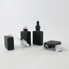 30ml Frost Black Flat Square Glass Bottles with Tamper Evident Dropper 1oz Black Liquid Glass Save Dropper Containers F20173779 Idxal