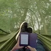 Portaledges Camping-Hängematte mit Moskitonetz, Pop-Up-Licht, tragbare Outdoor-Fallschirm-Hängematten, Schaukel-Schlaf-Hängematte, Camping-Zubehör, 230619