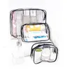 Kosmetiska väskor PVC Bag Lady Transparent Clear Zipper Black Makeup Organizer Travel Bath Wash Make Up Case toalettet för flickor 230620