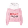 Sweats à capuche pour hommes Furious Jumper Impression 2D Sweat à capuche à épaules dénudées pour femmes