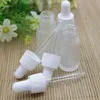 Empty Refillable Frost Glass E-liquid Dropper Bottles Oil Glass Piepette Dropper Container 5ml 10ml 15ml 20ml F1776 Wkdda