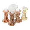 Craft Tools Stump Bear Candle Silicone Mold For Handmade Chocolate Decoration Gypsum Soap Resin Mould