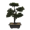 Decoratieve bloemen Nep ingemaakte bonsai Grote rode ornamenten Indoor Pine Kunstbomen Desktop Versieringen Outdoor Table Decor