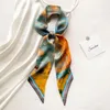 Scarves Long Skinny Scarf For Hairbands Women Fashion Floral Print Neckerchief Bag Ribbon Lady Accessories Silk Hair Ties